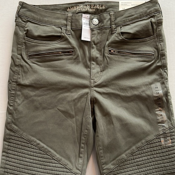 American Eagle 🦅 Outfitters Moto Jeggings Size 14L - Picture 3 of 12